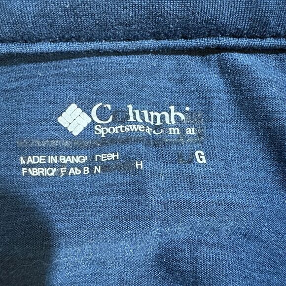 Columbia Omni-Wick Short Sleeve Polo Blue Mens Sz Large Golfing Outdoors - Picture 4 of 9